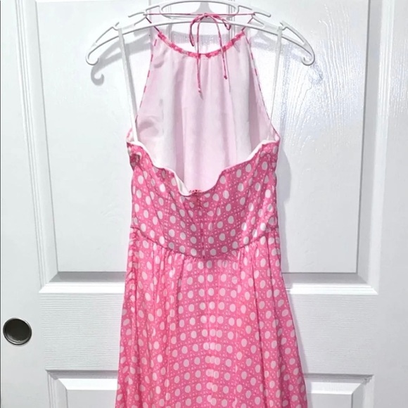 Vineyard Vines Pink Halter Silk Dress fit & flare - Picture 3 of 9